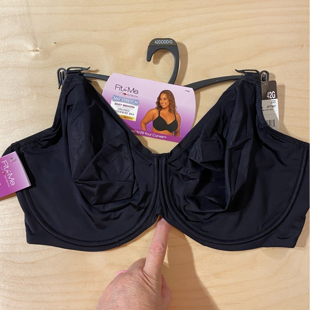 Fruit of the Loom “Fit for Me” Unlined Underwire Bra 42 DDDD (JK) — *USED*